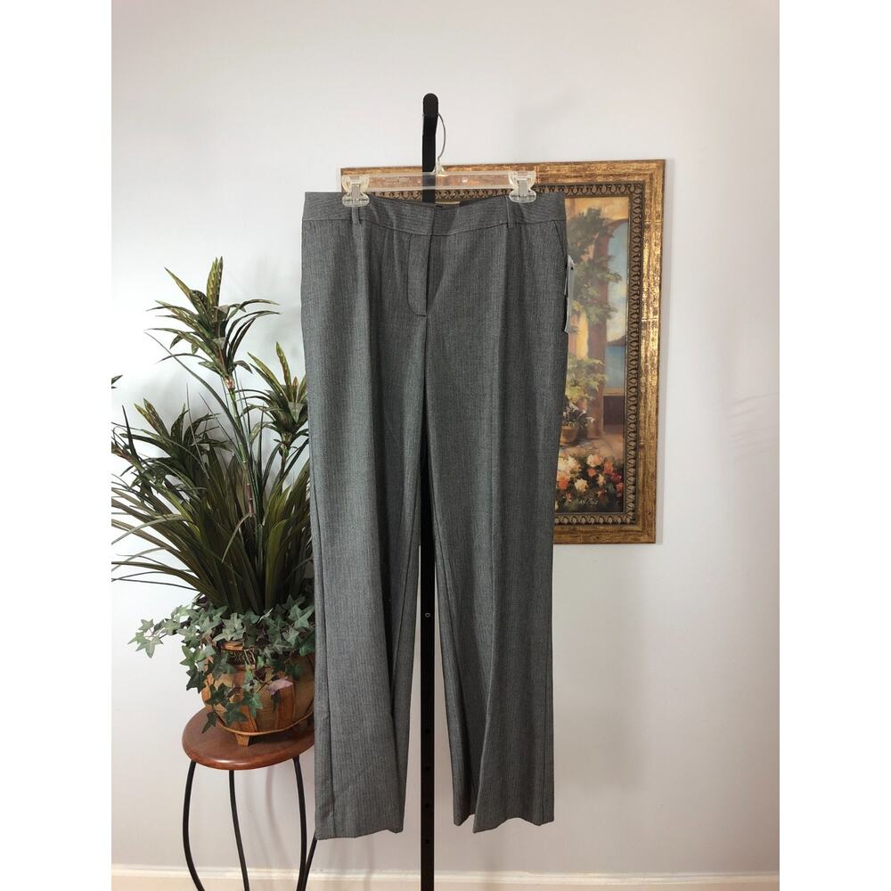 Apt. 9 Pants‎ Women's Size 12 Gray Herringbone Curvy Fit Minimalist Office Wear